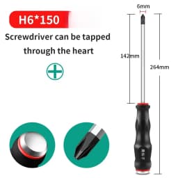 High Hardness Lengthened Magnetic Screwdriver Bit for Car Repair Hand Tool Industry Slotted/Phillips Double-ended Screw Driver