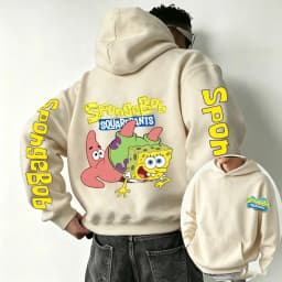Patrick Star and SpongeBob SquarePants Cartoon Anime 2026 Spring and Autumn Men's and Women's Fashion Sports Hoodies