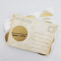500pcs Scratch Off Stickers 50x50mm 2" Circle Gold Color Round Shape For Wedding Party Tickets Promotional Games Favors
