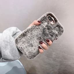 Luxury Love Pendant Phone Case For iPhone 15 Pro Max 14 13 12 11 X XS XR 8 7 6 6S Plus SE 2020 Cute Warm Winter Plush Fur Covers