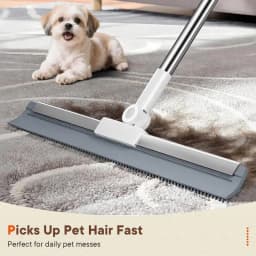 115cm Telescopic Silicone Broom Dual Use Wet Dry Floor Squeegee Water Wiper for Bathroom Toilet Floor Cleaning