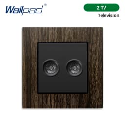 Wallpad Wood Texture Aluminum Alloy Panel EU Electrical Sockets And Wall Switches With LED 1 2 3 Gang 2 3 Way USB Charge Port