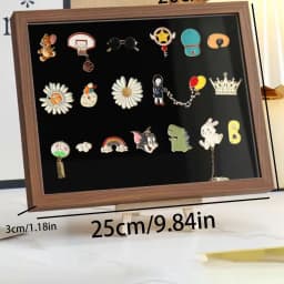 Wall-Mounted Clear Acrylic Badge Display Case Dustproof Pin Medal Storage Box for Collectibles Brooches Commemorative Badges