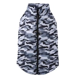 Winter Warm Clothes for Medium Large Dogs Windproof Padded Dog Vest Jacket with D-ring Fashion Camouflage Print Labrador Outfits