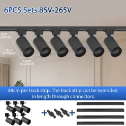 GU10 LED Track Light Full Sets Ceiling Lighting Indoor Kitchen Lamp LED Spotlight for Living Room Store Decor Ceiling Spot Light