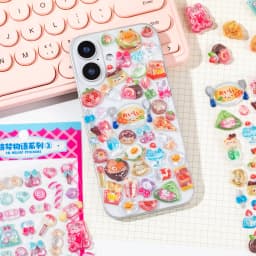 1Pc/Pack Cute 3D Sushi Candy Relief Stickers for Handmade Diy Scrapbooking Journaling Supplies