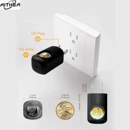 AITHEA Mini LED Night Light EU US Plug Dusk to Dawn Sensor Energy Saving Wall Lamp for Bedroom Bathroom Hallway