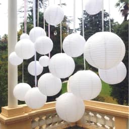 4-6-8-10-12-14-16 Inch Wedding Lanterns Chinese White Lanterns Hanging Colorful Wedding Decoration Paper Ball Lampshade Party