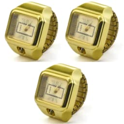 Hot Selling Creative Roman Numeral Scale Ring Quartz Alloy Shell Finger Square Watch Dial For Couples