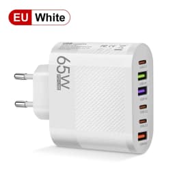 3.1A 6 in 1 3USB 3PD Charger QC3.0 Fast Charging Quick Charger For Samsung S23 Xiaomi Mobile Phone Charge Adapter EU//US/UK Plug