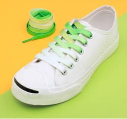 1 Pair Of Colored Canvas Silk Shoelaces Candy Gradient Shoe Lace Solid Color Party Shoe Laces Children's And Adult Shoestrings