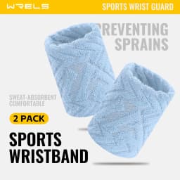 WRELS Sweatbands Wristbands Absorbent Breathable Quick Dry Elastic Soft Tennis Basketball Gym Fitness Training Sports Wrist Band