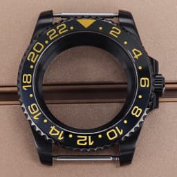 PVD Black NH35 40mm Men's Watch Case Sapphire For SUB Seiko NH35 NH36 NH38 NH34 Miyota 8215 ETA 2824 Movement Yacht-Master 20ATM