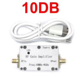 TYPE-C USB POWER 10Mhz-6GHz Ultra Low-Noise Amplifier High Linearity LNA 10DB 20DB 30DB 40DB 50DB GaIN W LED RF Receiver System