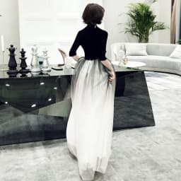 Ele Long Bla Evening Gown Women's 2025 New Sle adual Color Dinner Par Queen Aosphere Maxi Length Evening Dr