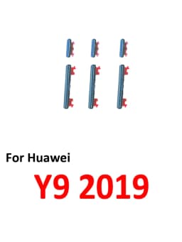 For Huawei Y9 2019 Phone New Power Volume Button On Off Up Down External Key Internal Flex Cable Parts Black Green Blue