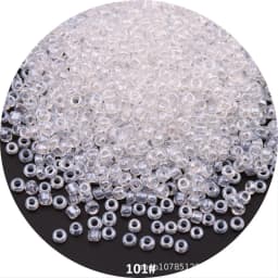 5g 1.5-4mm Transparent Cezch Silver Line Glass Beads 15/0 12/0 8/0 Spacer Seed Beads for Jewelry Making DIY Sewing Accessories
