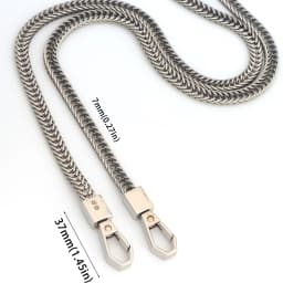 Snake Bone Chain Bag Iron Flat Bag Purse Chain Strap Accessories Shoulder Cross Body Handbag Strap Replacement DIY Purse Making