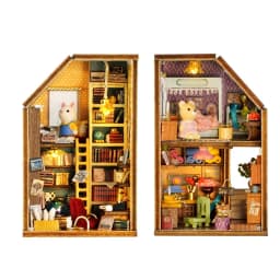 New DIY Mini Rabbit Town Casa Wooden Doll Houses Miniature Building Kits with Furniture Dollhouse Toys for Girls Birthday Gifts