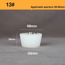Silicone Rubber Tapered Plug 16 to 66mm Solid Bungs Stopper with Stainless Steel D Ring for Kitchen Bathroom Laundry Sink