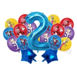 The Amazing Digitals Circus Digit 1-9 Balloons Kids Kawaii Birthday Decoration Baby Shower Gender Reveal Party Supplies Gift New