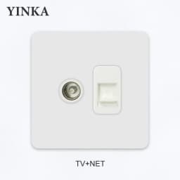 YNKA Stainless Steel Wall Light Switch White Panel with Gold Toggle ,AC110–250V Durable Scratch Resistant Decorative Wall Switch