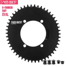 PASS QUEST X110BCD AERO Narrow Wide Chainring for R3000/4700/5800/6800/DA9000 Chainwheel BLACK Gravel Folding Bike Available
