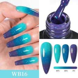 7ml Thermal Nail Gel Polish 3 Colors Changing Semi Permanent Soak Off UV/LED Nail Supplies Gel for Manicure Design