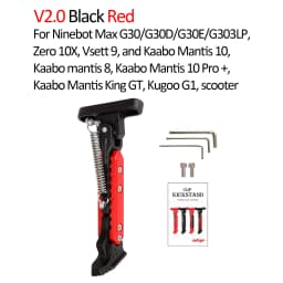 Ulip Scooter Upgrade V2.0 Foot Support Expandable Side Parking Kickstand For Xiaomi/Max G30/Zero/Kaabo/Vsett 9 Electric Scooter
