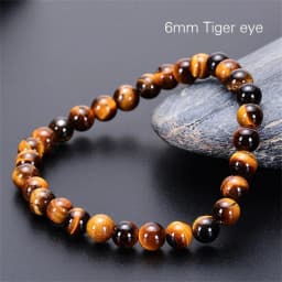 Kirykle Fashion Tiger Eye Bangles Men 4-12mm Natural Energy Stone Beads Reiki Healing Bracelets for Women Jewelry Pulseras Gifts