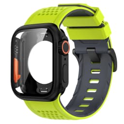Silicone Band PC Case+Strap Screen Protective Cover for Apple Watch 11 10 9 8 7 6 SE3 46mm 44mm 45mm Change To Ultra 3/2 49mm