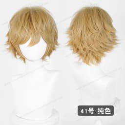 Anime Upgraded 32cm Short Flipped Ends Cosplay Wig Green Blue Purple Pink Man Women Heat Resistant Synthetic Hair