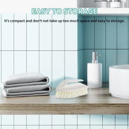 Scrubbing Brush Plastic Cleaning Scrubbing Brush With Handle Non Slip Scrubber Brush Stiff Bristle Clean Kitchen Bath Car Brush