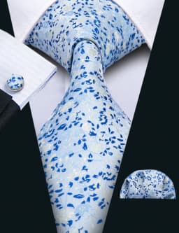 Elegant Spring Style Flower Men Tie Set Casual Wedding Business Necktie Hanky Cufflinks 3PCS Suit Accessories Mint Green Pink