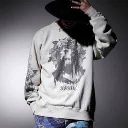 Yao Fashion Saint OF Michael Graffiti Print Pullover Luxury Streetwear Oversize Y2k High Quality Casual Sweatshirt For Men