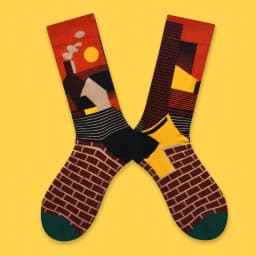1 Pair Canvas Lattice Plant Art Funny Socks Women Novelty Abstract Cute Socks Women Jacquard Crew Female Calcetines Divertidos