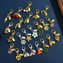 Bag Pendant Exquisite Cherry Butterfly Keychain Car Keychain Creative Fashion Women's Backpack Decoration Accessories Gifts
