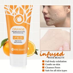 Orange Exfoliating Gel 50g, Exfoliation, Dead, Removal Deeply Cleansing, Long-Lasting,Moisture Cleanses Pores,Safe for Full Body