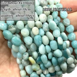 Wholesale Natural Amazonite Various Shape Stone Beads Round Faceted Rondelle Square Irregular for Jewelry Making Diy Bracelet