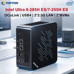 Topton Mini PC Gamer Intel Ultra 9 285H ES 7 255H ES 5 235H ES OCuLink USB4 2x2.5G LAN 2xNVMe Desktop Computer Windows 11 WiFi6E