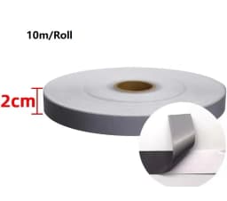 Polyester Grey Silver Reflective Strip Sticker Raincoats Backpacks Night Warning Adhesive Reflector Tape