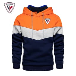 ROSSIGNOL Men's Casual Running Hoodie Rubber Jacket