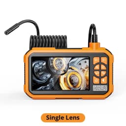 Dual/Single Endoscope Camera with Light 8mm Waterproof Endoscope 4.3 Inch IPS Screen 2600mah Inspection Camera 2MP Tube Camera