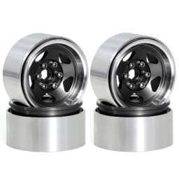 RC Rims 4pcs 1.9 Inch Beadlock RC Wheel Rim Set Wheel Hub for 1:10 RC Crawler Axial SCX10 II 90046 SCX10 III AXI03007 TRX4 D90