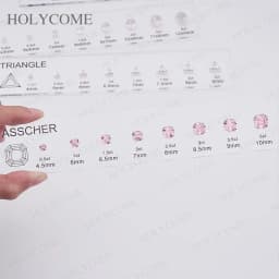 Updated Free Custom LOGO Kit Fancy Shapes CZ Diamond Carat Chart Comparison Set Reference White Pink Yellow Gemstone Selectable