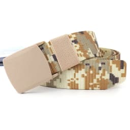 3.8X110cm High Quality Automatic Buckle Nylon Men Belt Outdoor Hunting Multifunctional Tactical Canvas Camouflage Belt for Women
