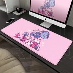 Mouse Pads P-pokemon Tinkaton Gamer Computer Keyboard Rug Rubber Non-slip Mats Kawaii LockEdge Carpet Gaming Accessories XXL Mat