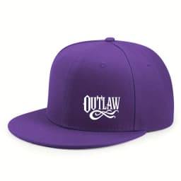 Unisex OUTLAW Printed Adjustable Baseball Cap  Men's and Women's Flat-brimmed Cap, Urban Street Style, Outdoor Activity Cap