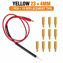TOKTOS Brush Plating Pen Kit with 10 Replacement Tips 20-44mm Jewelry Gold Silver Electroplating Repair Pen Accessories