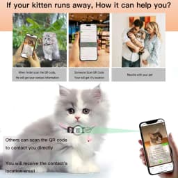 QR Code Pet Tag Cat Collar with QR Code ID Tag, Puppy Cat Accessories Reflective Kitten Collars, Cat Tag, Safety Quick Release